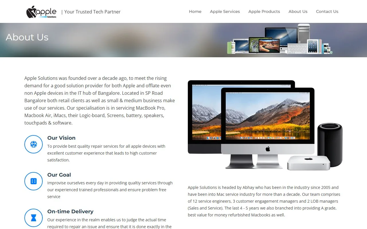 applesolutions.in Screen 2